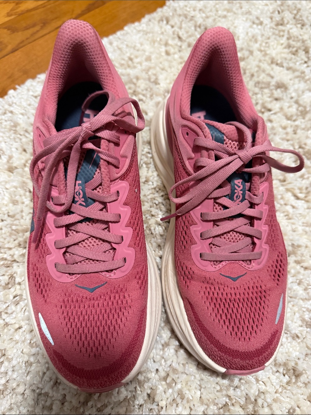 Hoka Women's Rose Pink Athletic Running Shoes